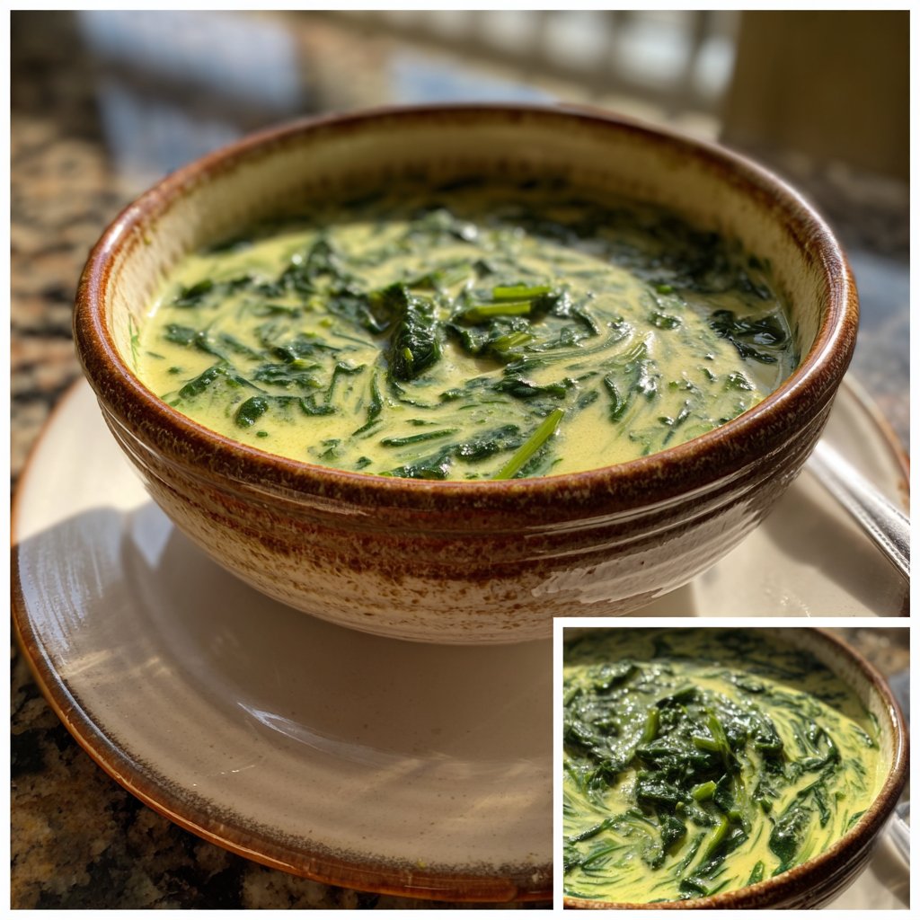 Creamy Lemon Spinach Soup