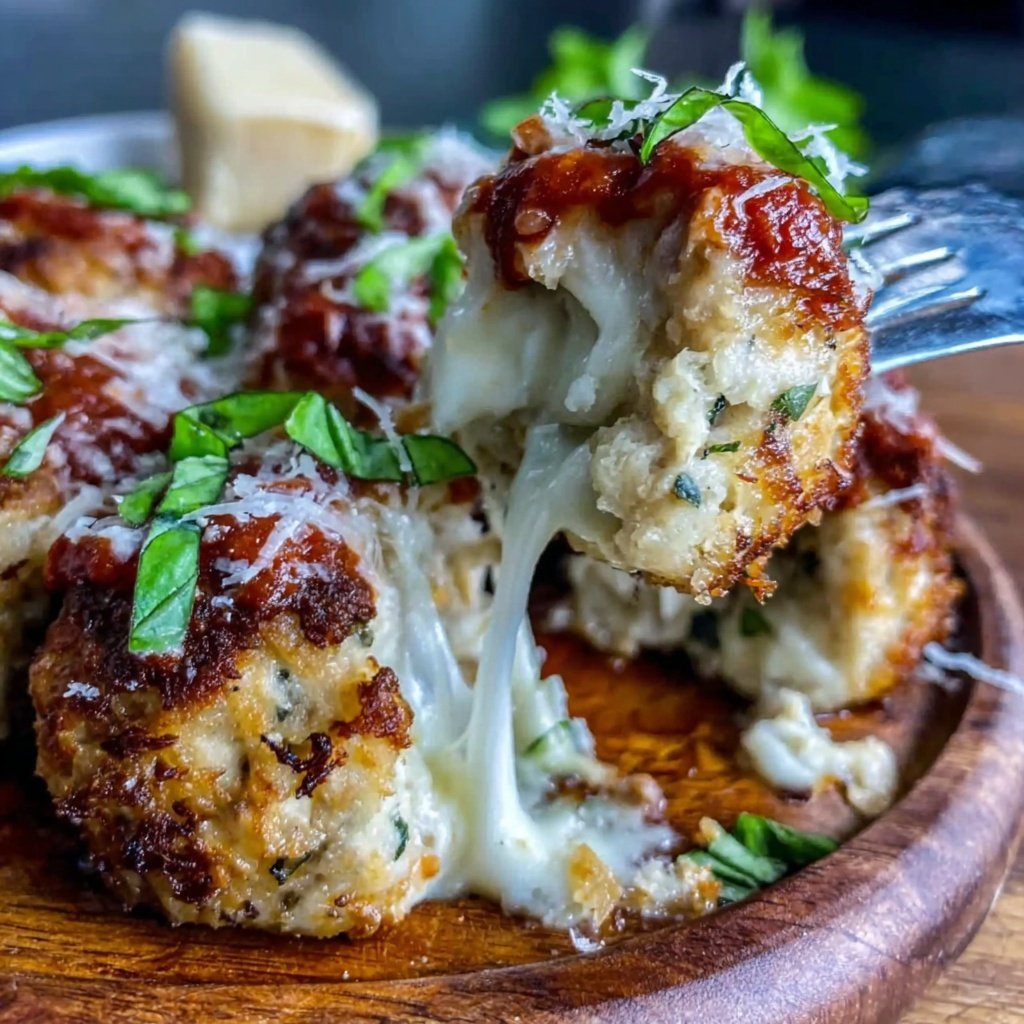 Ground Chicken Parmesan Meatballs