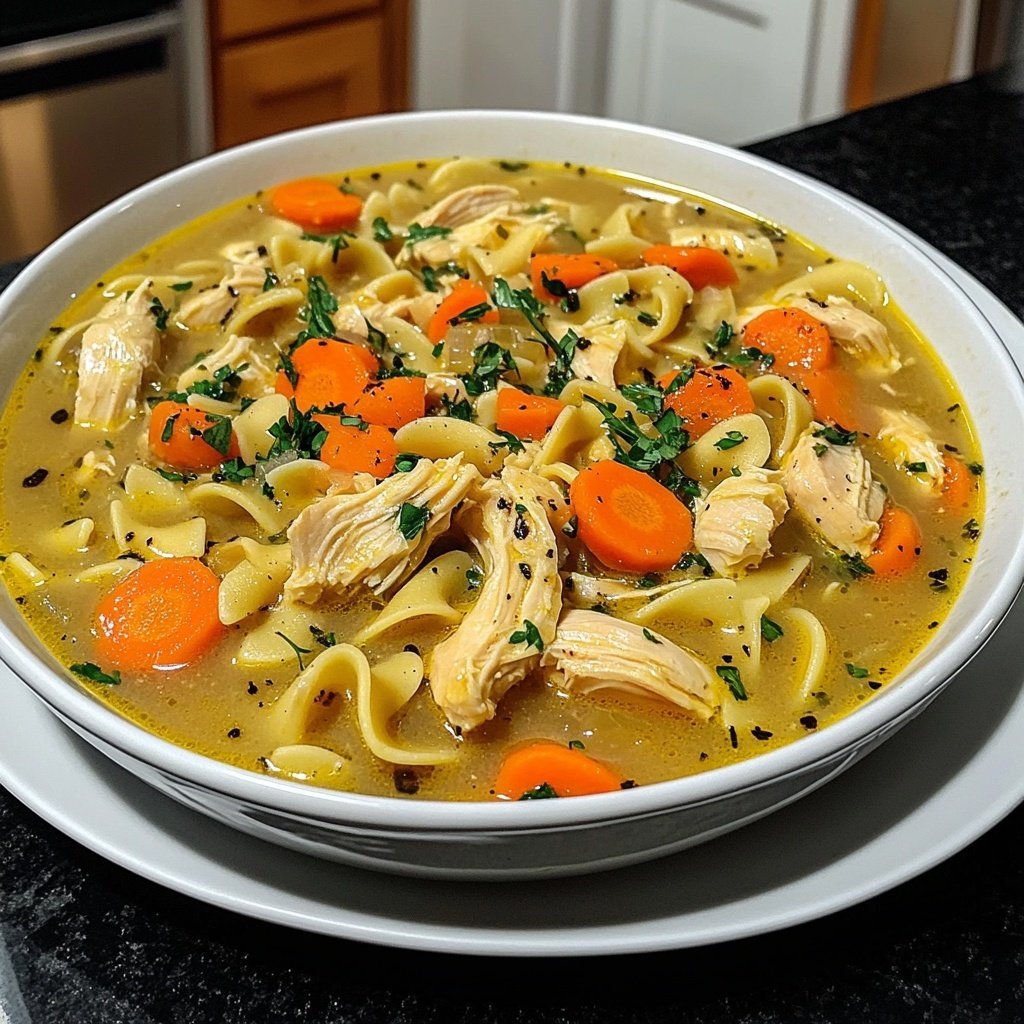 Healthy Crockpot Chicken Noodle Soup