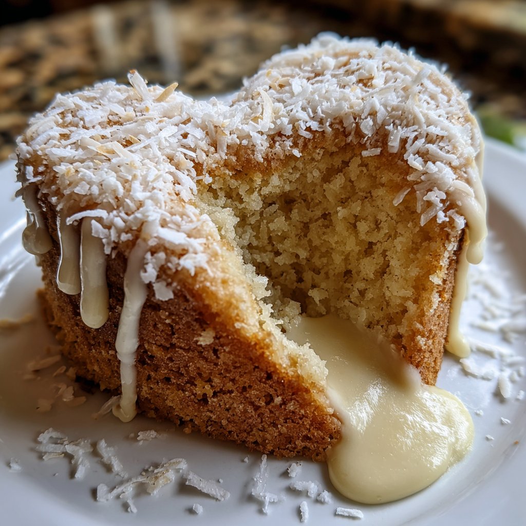 Mini Heart Cake with Coconut Vanilla Filling