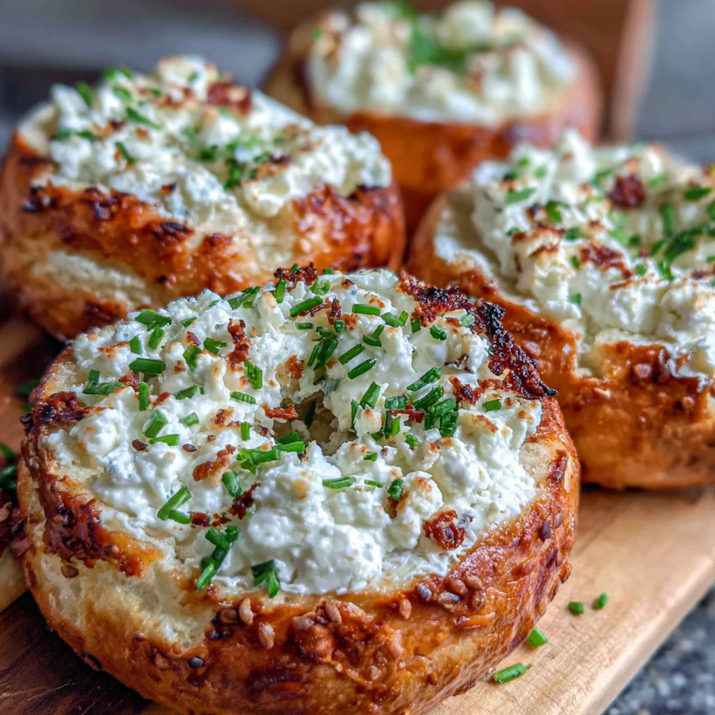 Protein Bagels With Cottage Cheese