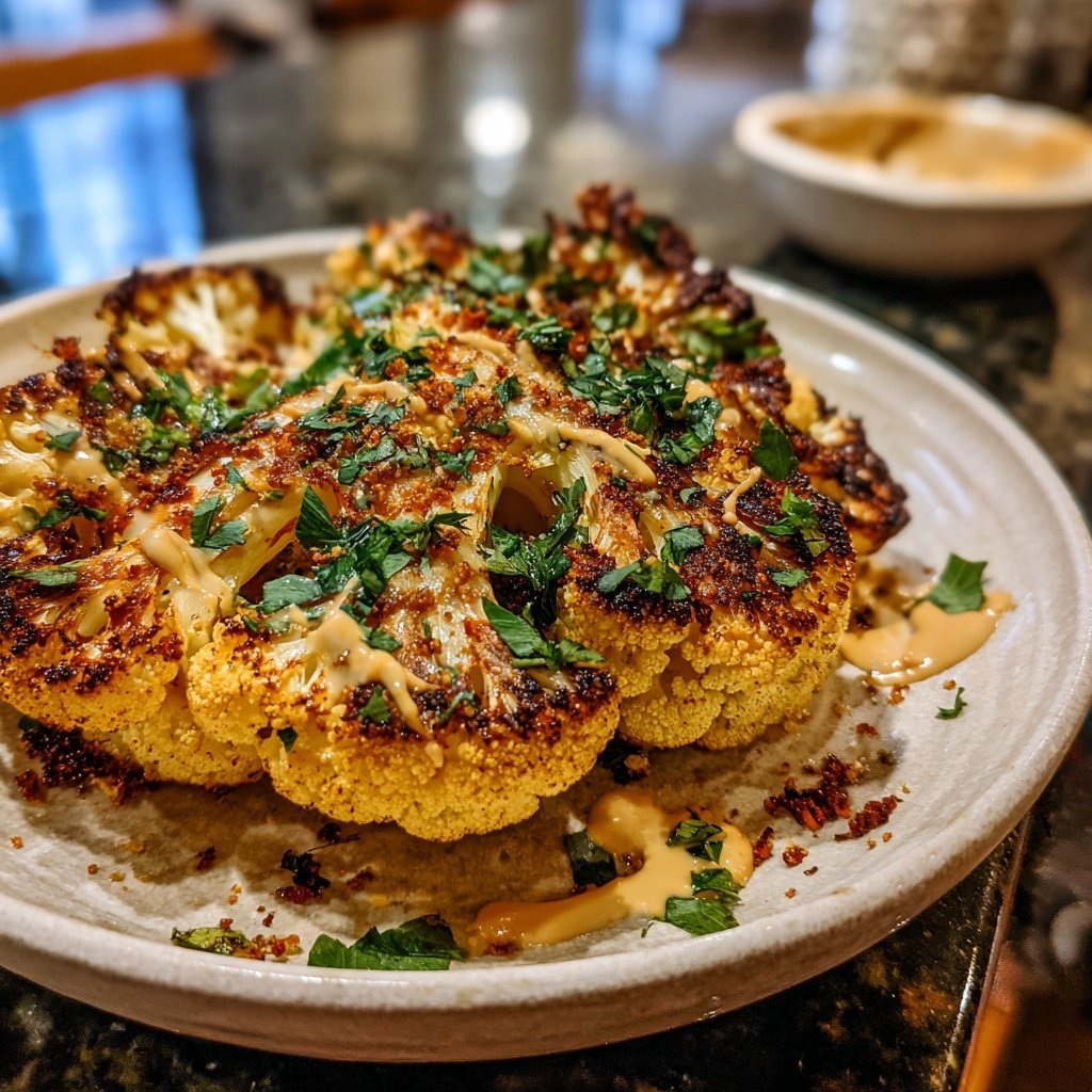 Healthy Dinner Roasted Cauliflower Steaks