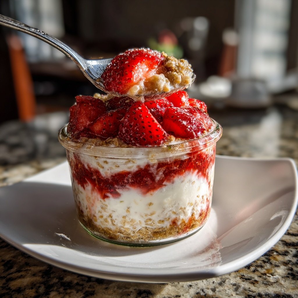 Strawberry Cheesecake Overnight Oats