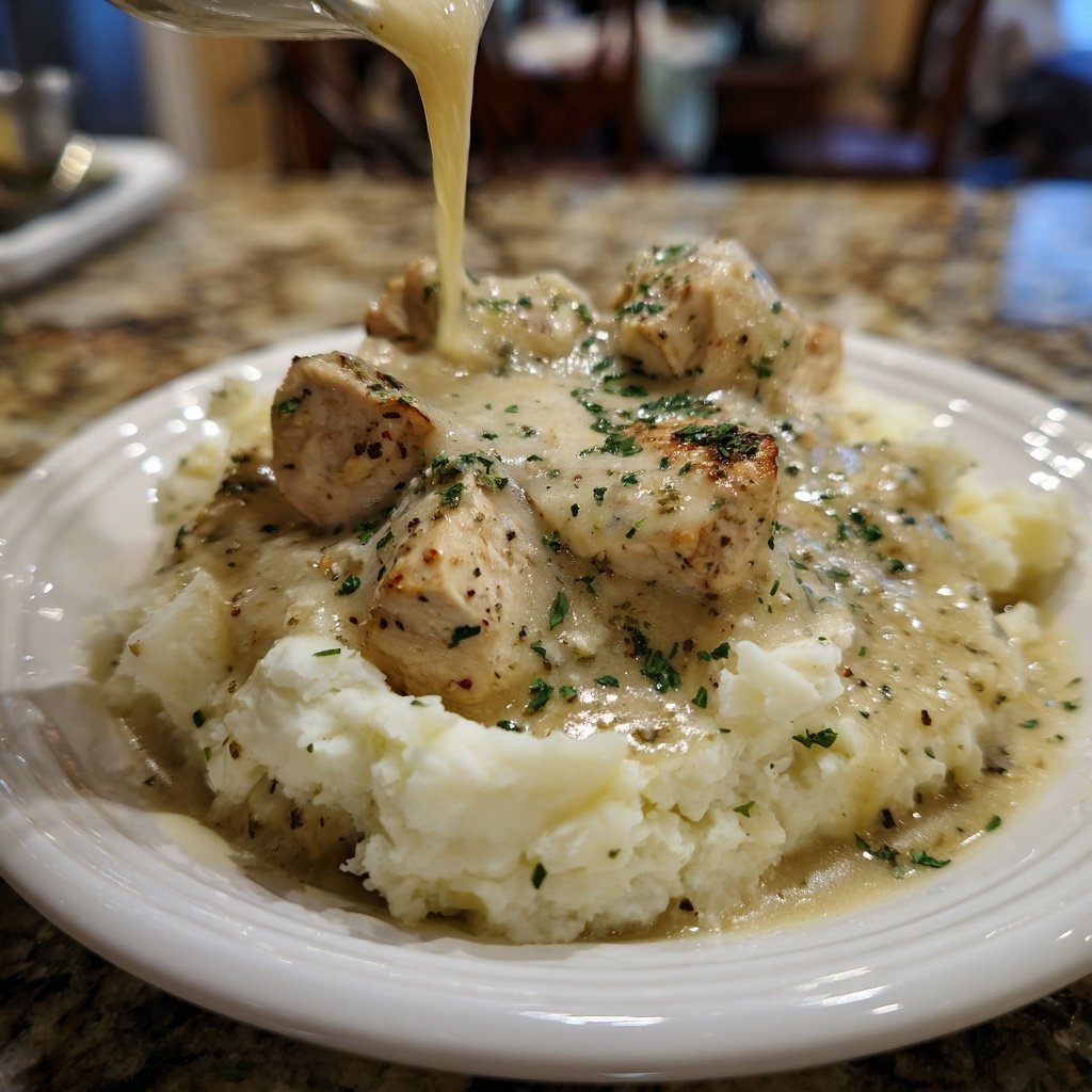 Comfort Food Creamy Chicken and Mashed Potatoes