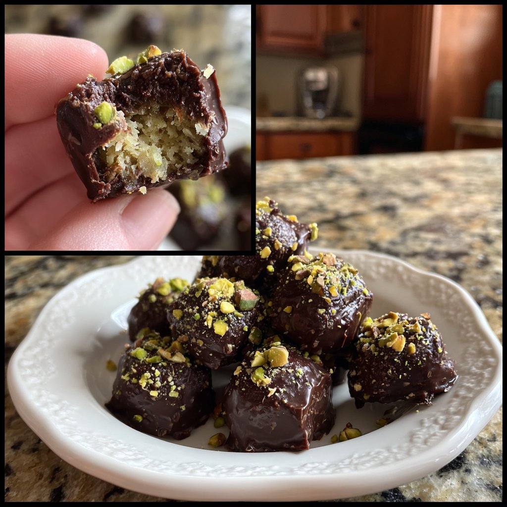 Chocolate Pistachio Coconut Bites