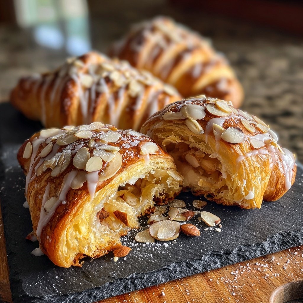 Buttery Almond Filled Croissants