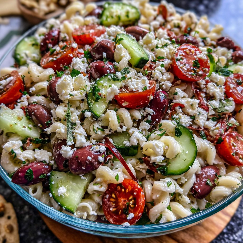 Mediterranean Pasta Salad With Herbs