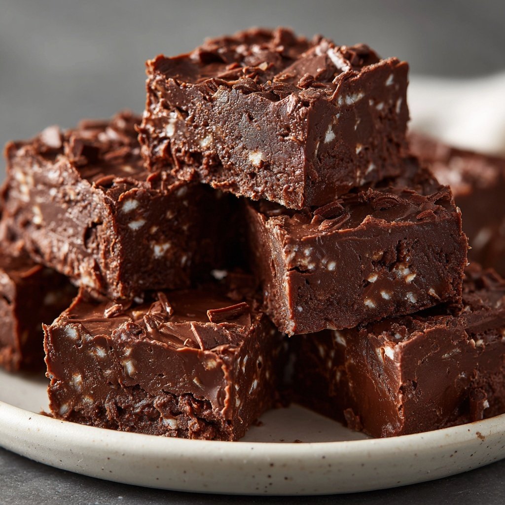 Chocolate Coconut Fudge Squares
