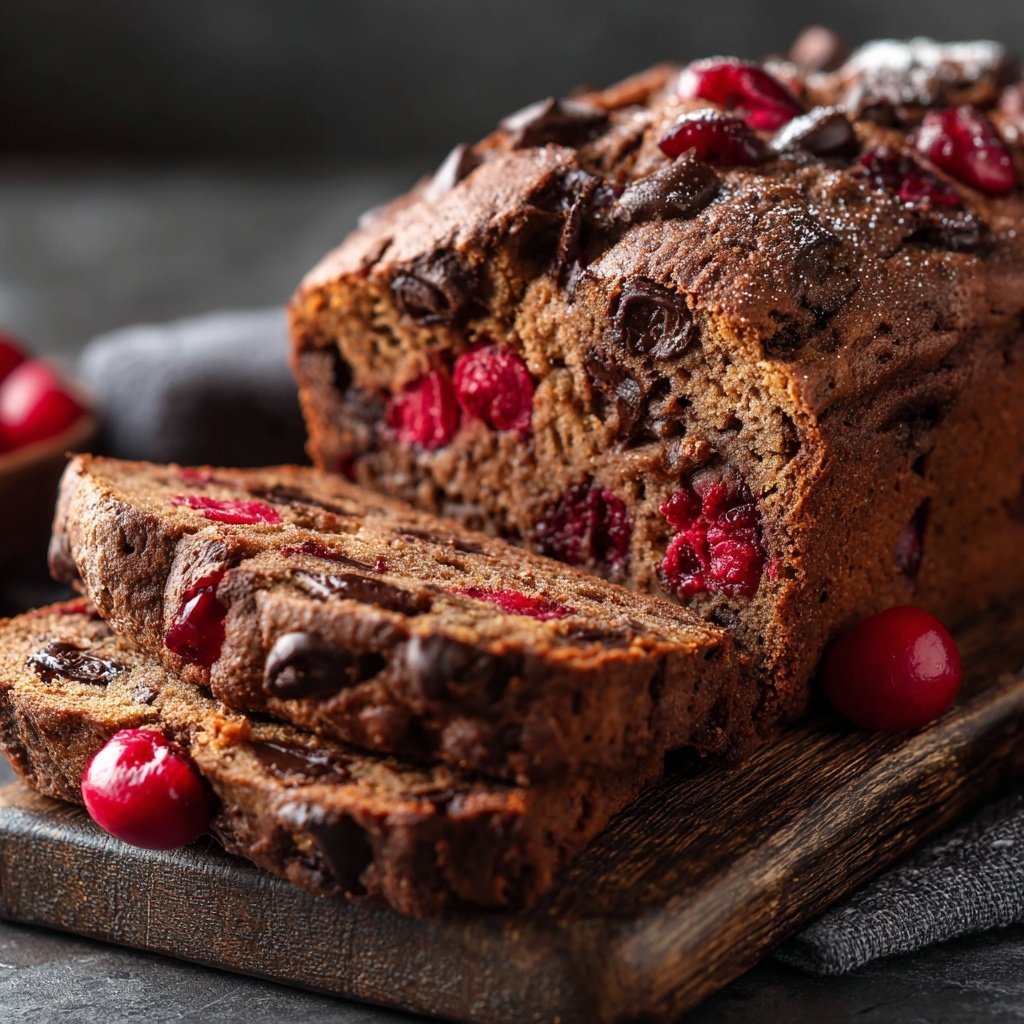 Chocolate Cherry Almond Loaf