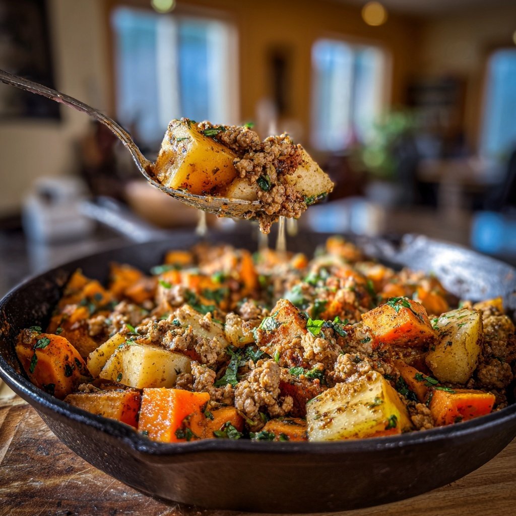 Ground Turkey Sweet Potato Skillet