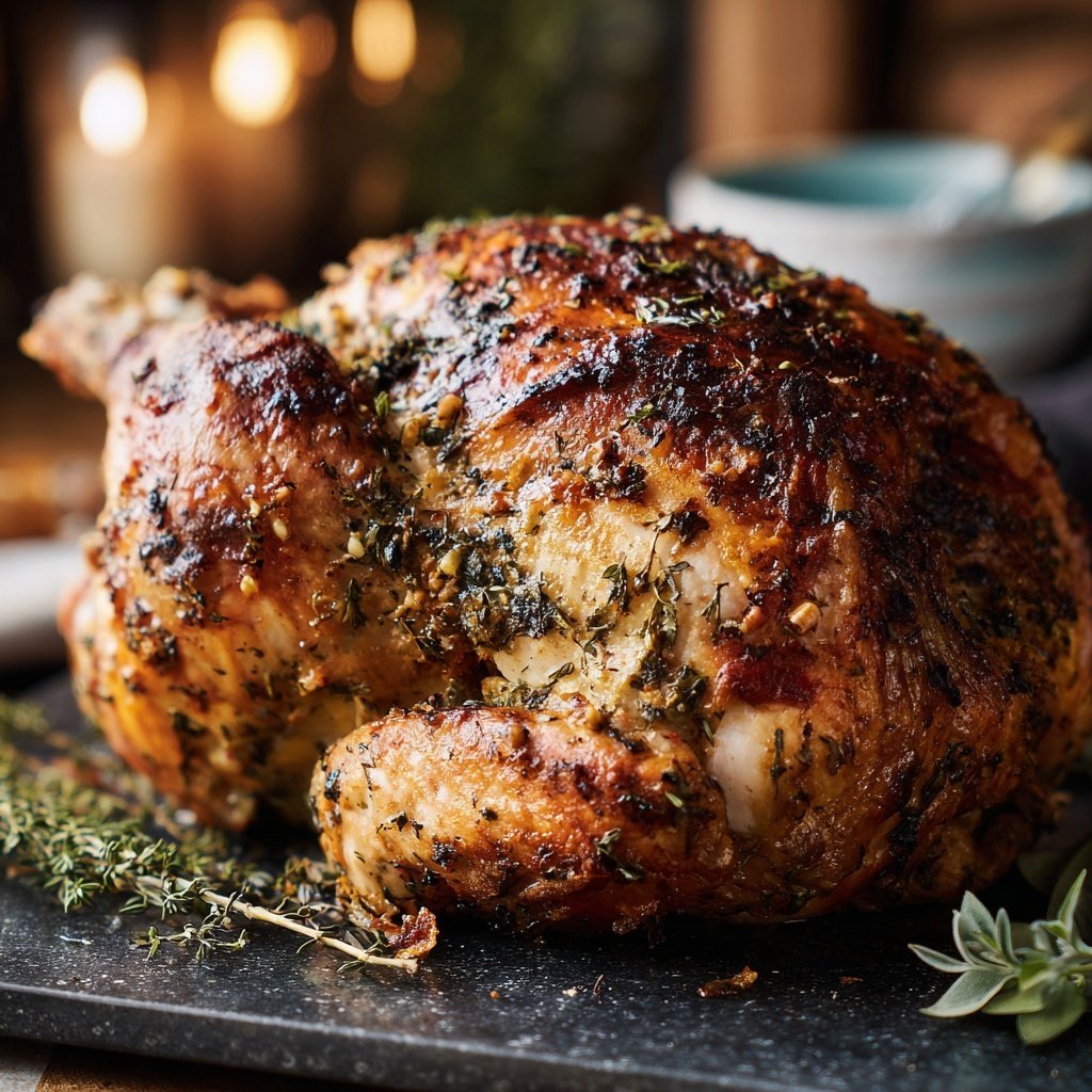 Seasonal & Festive Thanksgiving Herb Stuffed Turkey