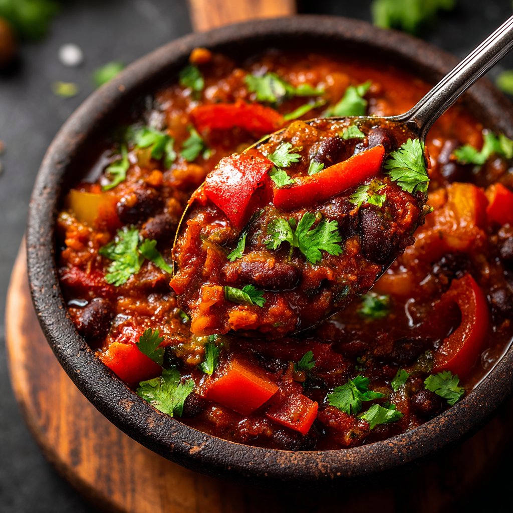 Healthy Crockpot Black Bean Chili