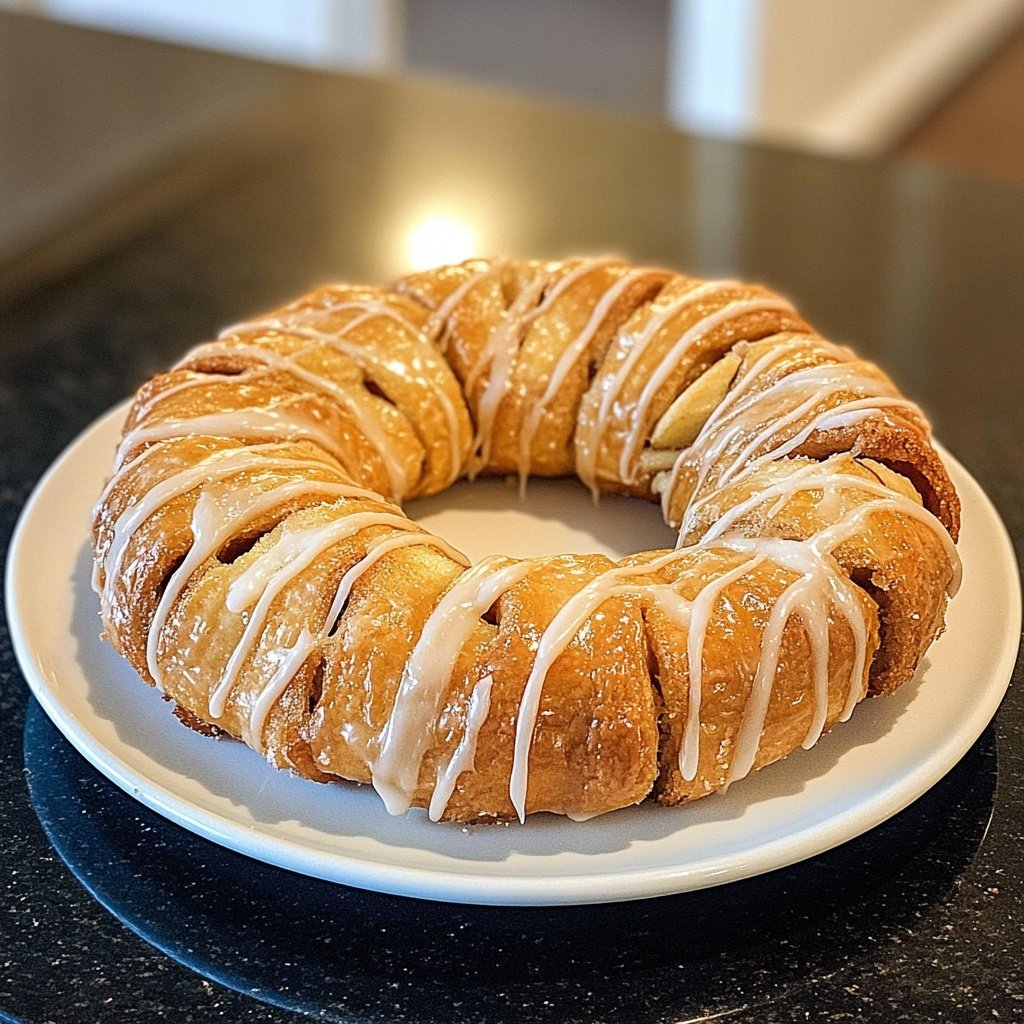 Cozy Apple Kringle with Vanilla Glaze