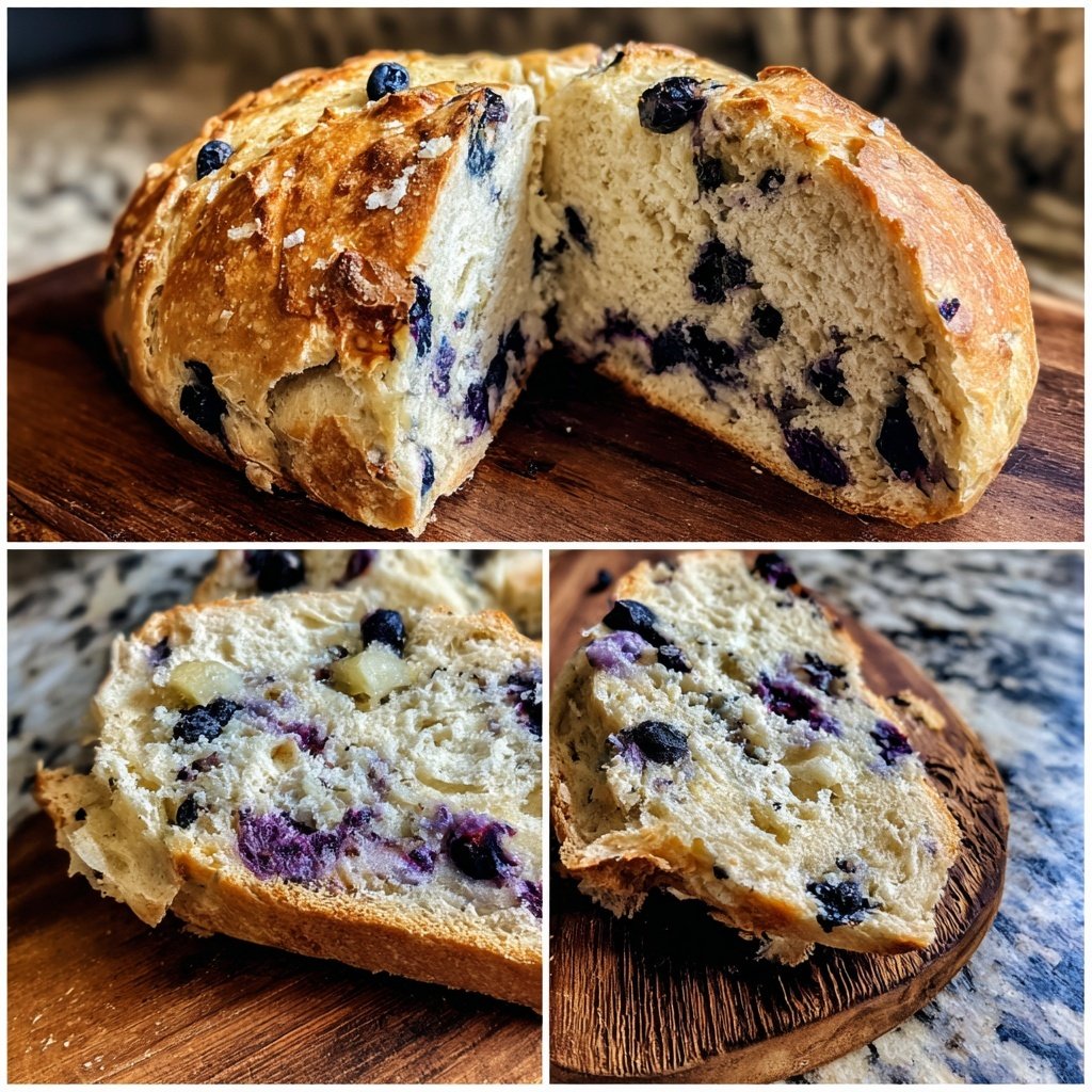 Blueberry Lemon Sourdough Bread No Yeast