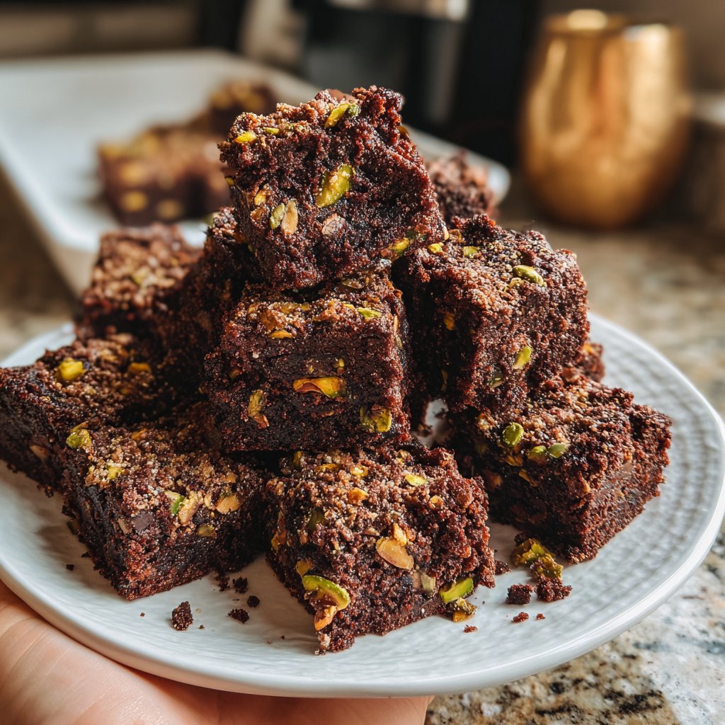 Chocolate Pistachio Brownies
