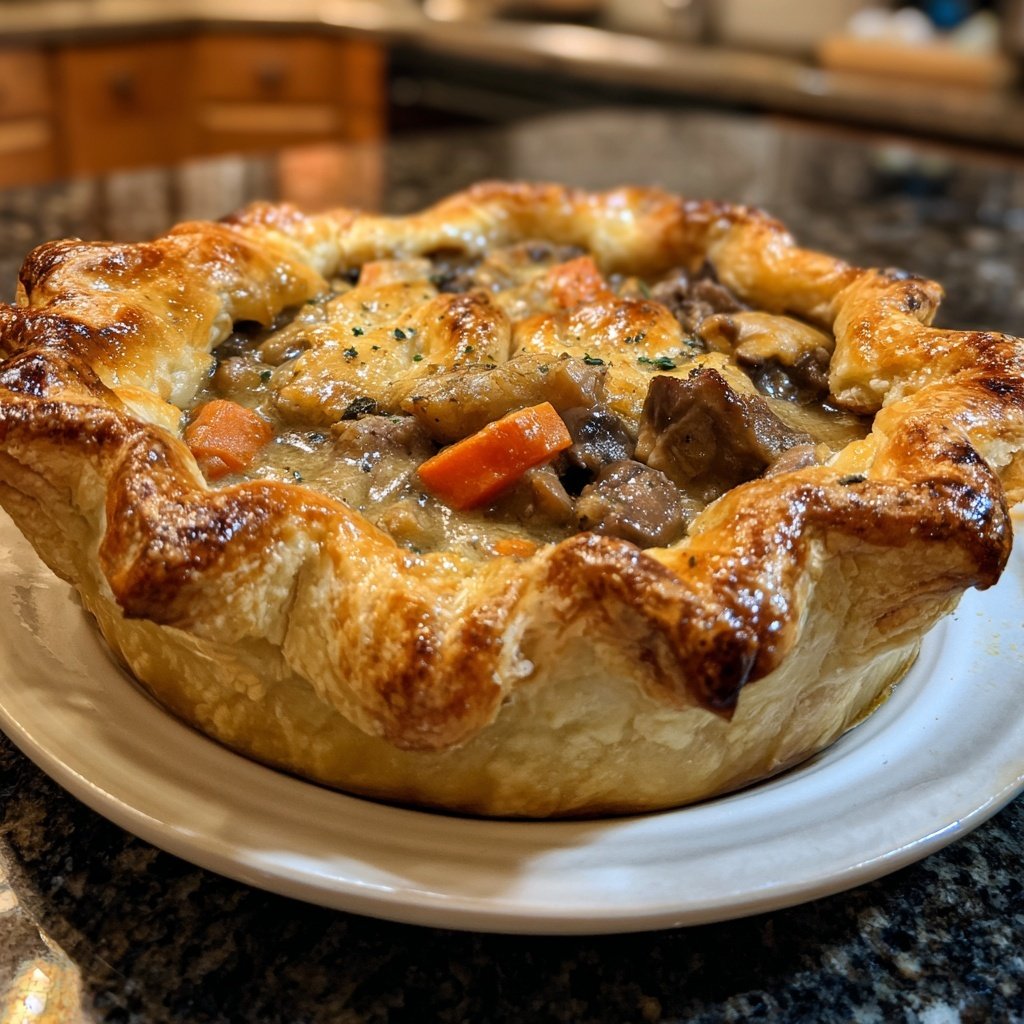 Comfort Food Beef and Mushroom Pot Pie