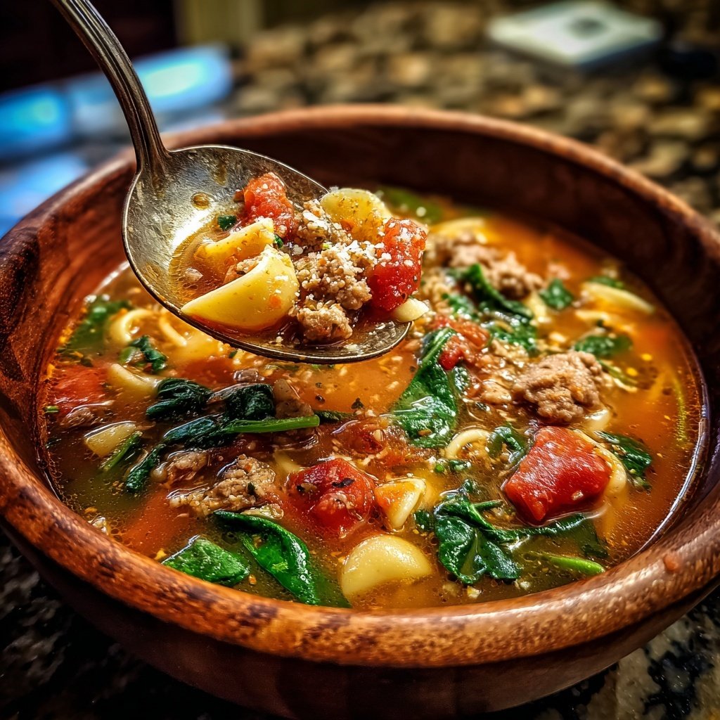 Italian Sausage Pasta Soup